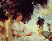 In a Garden,Corfu - 约翰·辛格·萨金特